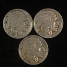 1936 Buffalo Nickel  PDS 3 Coin Set. #JRRC-13
