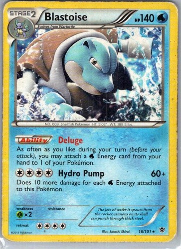Blastoise 16/101 Holo Rare Plasma Blast Pokemon HP