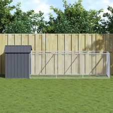 Dog House Anthracite Galvanized Steel 46.1 x 159.1 x 48.4 in