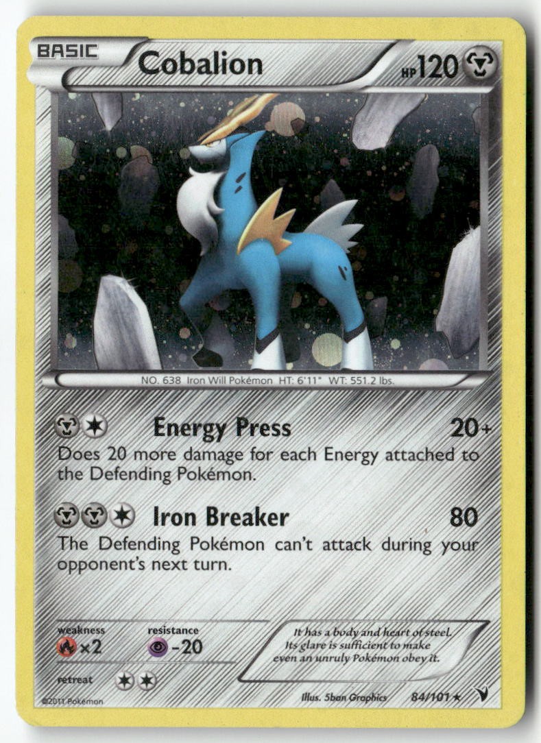 Cobalion [NVI - 84/101] Holofoil Holo Rare Noble Victories EN MP