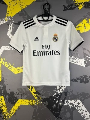Real Madrid Home football shirt 2018 - 2019 Adidas Young Size S 9-10YRS ig93 - Image 1 of 4