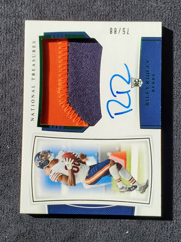 2019 National Treasures RPA Green Jersey Number SP /88 #195 Riley Ridley R6220J