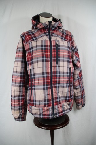 American Eagle Jacket Men's Small Plaid Full Zip Fleece Lined Windbreaker Coat
