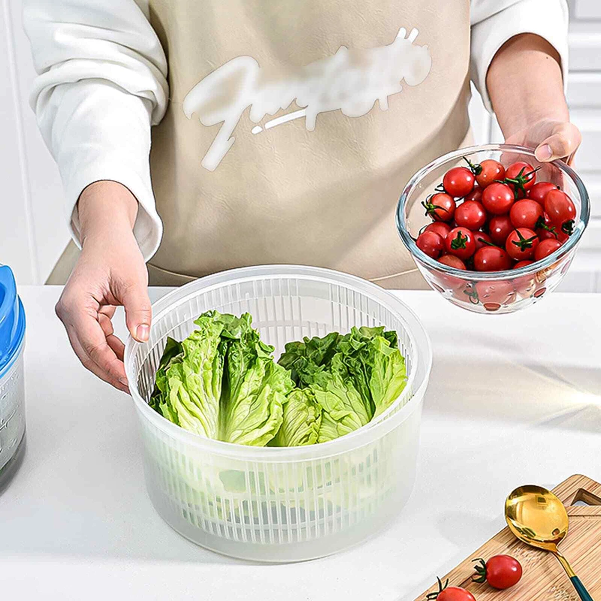 Best rated veggie salad spinners tosser small mini kitchen washing tools  gadgets