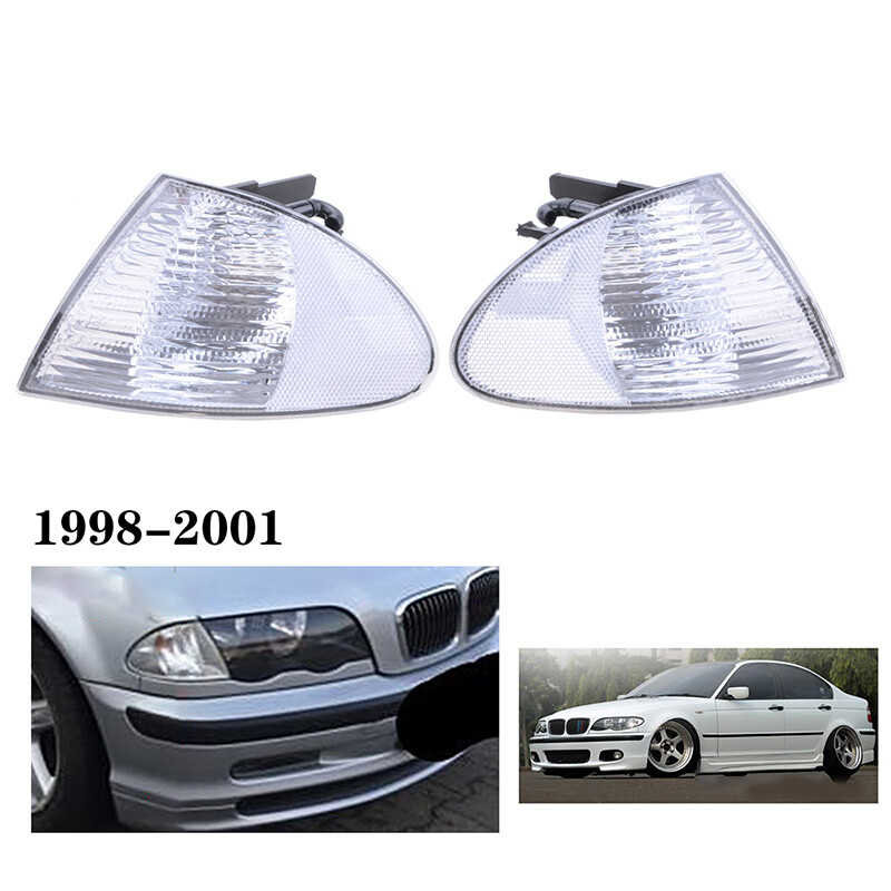 FOR 1998-2001 BMW E46 4D SEDAN TURN SIGNAL PARKING CORNER LIGHTS CRYSTAL CLEAR E