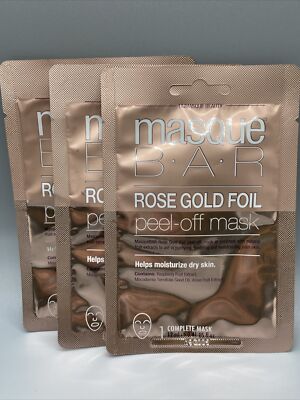 Rose Gold Foil Mask Masque Bar Peel Off Mask Lot #B275