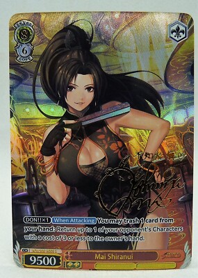 SEXY GIRL KARTE WAIFU BEAUTY MANGA HOLO The King of Fighters Mai Shiranui SIGNIERT