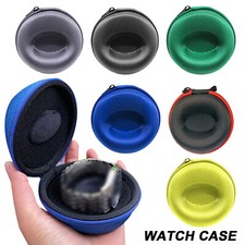 Zipper Watch Travel Case 2 Removable Foam Pads Storage Cabinet Organizer Box