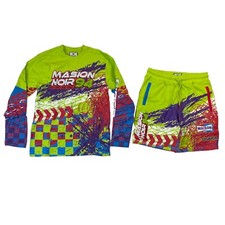 Maison Noir 100 Authentic 2p Set Tshirt Shorts Men's Size Medium green