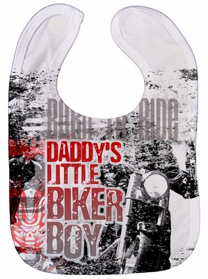 Baby Biker Lätzchen Papa kleiner Biker Junge geboren zum Motorradfahren Sohn Anarchie