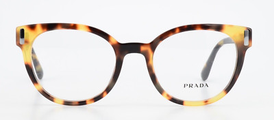 Prada Glasses Frame VPR 06T 50-20 7S0-101 135 Panto Tortoise Shell Brown Uni M+
