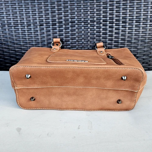 American Bling Concealed Carry Purse and Wallet Scroll Tooling Western Bag Brown - Picture 7 of 13