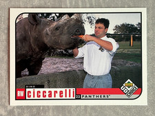 1998-99 Choice DINO CICCARELLI "Feeding a Rhino" Funny Real Ice Hockey Card #93