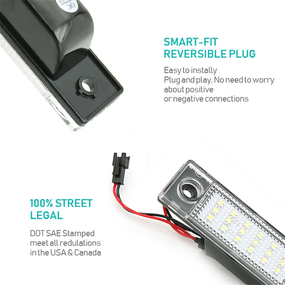 Lámpara de matrícula LED para Chevrolet Cruze 2010-215 2 piezas sin errores Foto 4 de 4