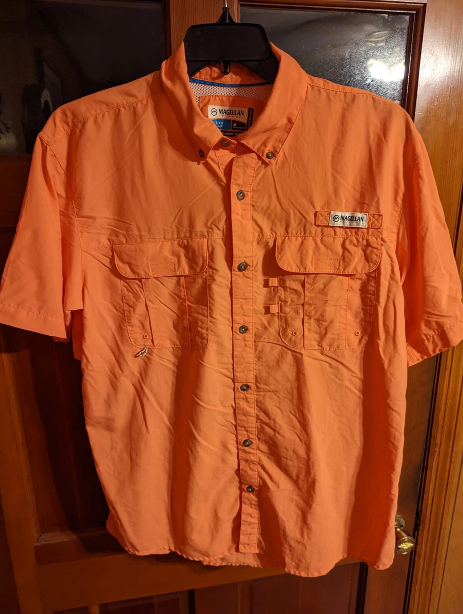 Magellan Fishing Shirt Mens Medium Vented Lightweight Short Sleeve