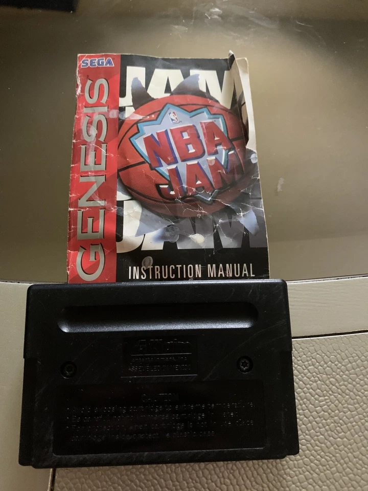 NBA Jam T.E. Tournament Edition (Sega Genesis, 1994) With Manual & Tested - Image 2 of 2