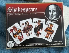 PIATNIK: SHAKESPEARE War of the Roses Playing Cards, Double Deck READ DESCRIPTIO