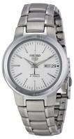 Seiko 5 Automatik Tag+Datum Glasboden Edelstahlarmband Herrenuhr SNKA01K1
