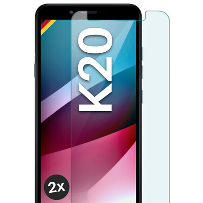 2x Echt Glas für LG K20 Panzerfolie Handy Hartglas Clear Premium Displayschutz