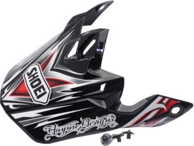 Shoei VFX-W Helm Schild / K-Dub TC-1 / Schwarz-Weiß-Rot Motocross Helmschild