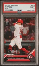 2023 TOPPS NOW #178 TJ FRIEDL  WALK-OFF RED PARALLEL /10 CINCINNATI REDS PSA 9