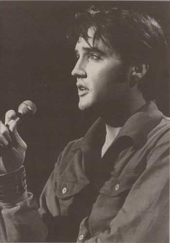 ELVIS PRESLEY Canadian Postcard 6" x 4.25" (10 x 15 cm.) Black & White