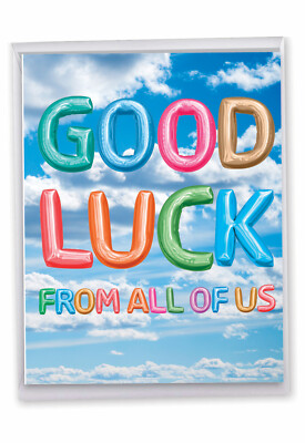 Good Luck Card (8.5 x 11 Inch) - Inflated Messages J5651SGLG-US