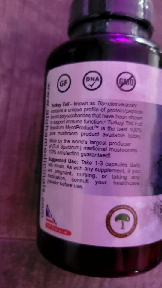 Turkey Tail  - Aloha Medicinals  90 ct Exp 1/2026 - Image 4 of 4