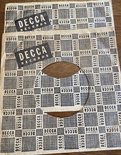 DECCA RECORDS Original 45 RPM Paper Sleeves set of 2; circa 1950s