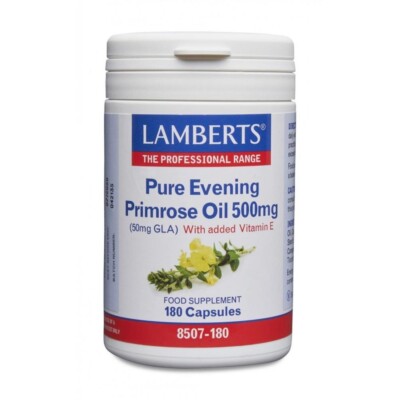 Lamberts Pure Evening Primrose Oil 500mg Capsules (180) BBE 08/2028