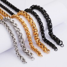 3/4/5/6/7mm Fashion Women Mens Chain 316L Stainless Steel Necklace Jewelry Gift