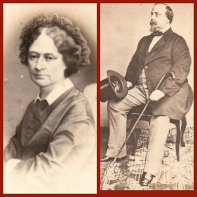 2 CDV 1870 Graf Henri Artois & Gräfin von Chambord Modena Habsburg Foto Foto Foto
