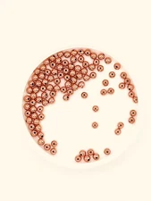 4mm Smooth Round Copper Beads 50 Pieces