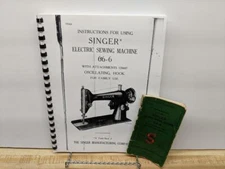 Singer 66-6 Electric Sewing Machine Instruction Manual in Very Large Print