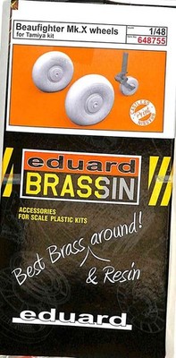 EDU648755 1:48 Eduard Brassin Print Beaufighter Mk.X Wheels (TAM kit)
