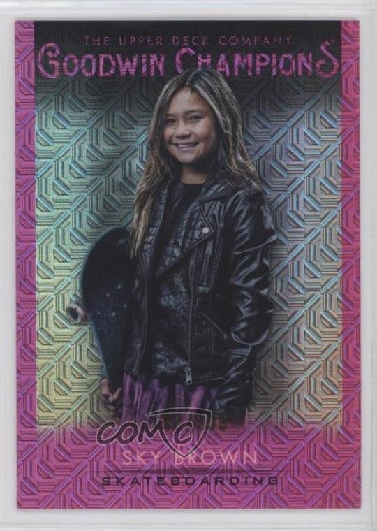 2021 Upper Deck Goodwin Champions Platinum Pink Traxx /299 Sky Brown #41 09wc