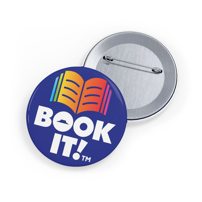BOOK IT! 2.25'' Retro Pinback Button 80s 90s Vintage Throwback Pizza Hut Style