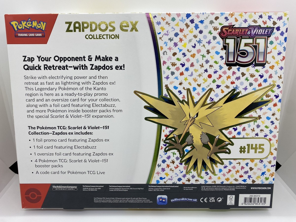 Pokemon 151 Zapdos Ex Collection Box | SV 151 - *Slightly Damaged