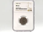 1934 NGC MS62 U.S. Mint Buffalo Nickel **Solid Specimen** 82-032