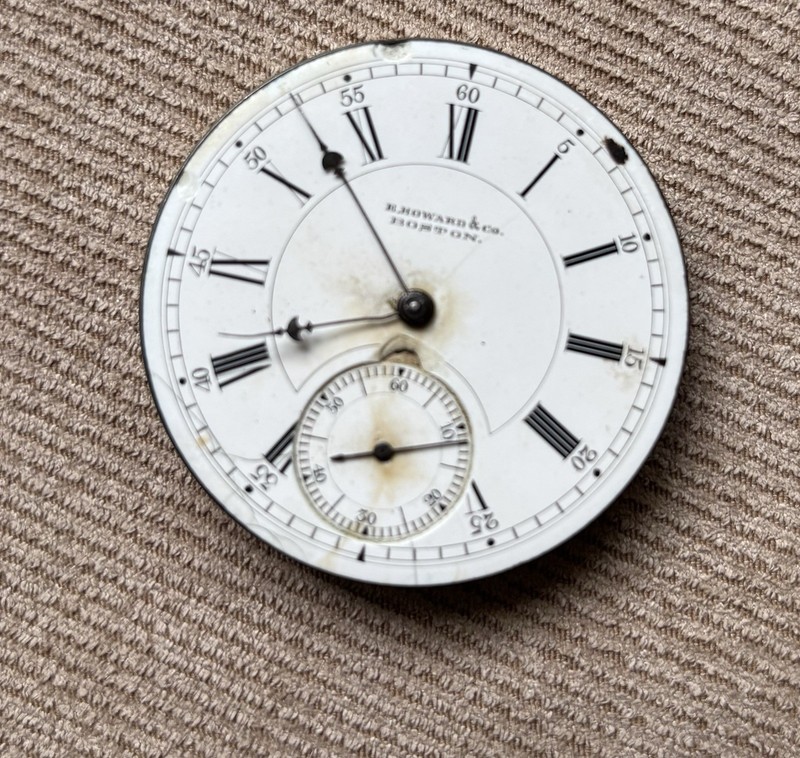 E Howard Pocket Watch With Running  Horse Symbol For Parts Only