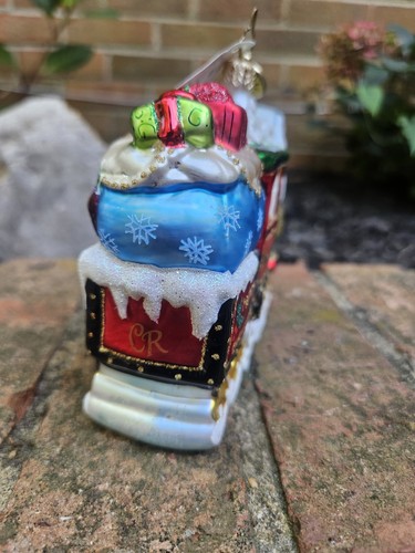 Christopher Radko Christmas Train Ornaments Set Of 2, FLAWS, READ DESCRIPTION!! - Picture 18 of 23