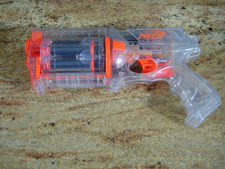 Nerf N-Strike Maverick Rev-6 Clear Transparent Series Nerf Blaster Toy Works 