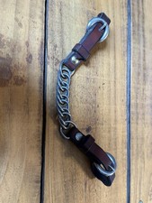 Western Curb Chain Single Link Leather Curb Chain EUC Horse Tack Used Tack