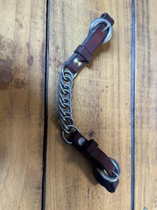 Western Curb Chain Single Link Leather Curb Chain EUC Horse Tack Used Tack