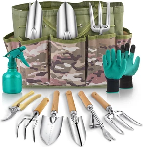 Outil de jardinage Ensemble de 9 PCS, Ensemble d'outils de jardinage Saraily Heavy Duty avec durable