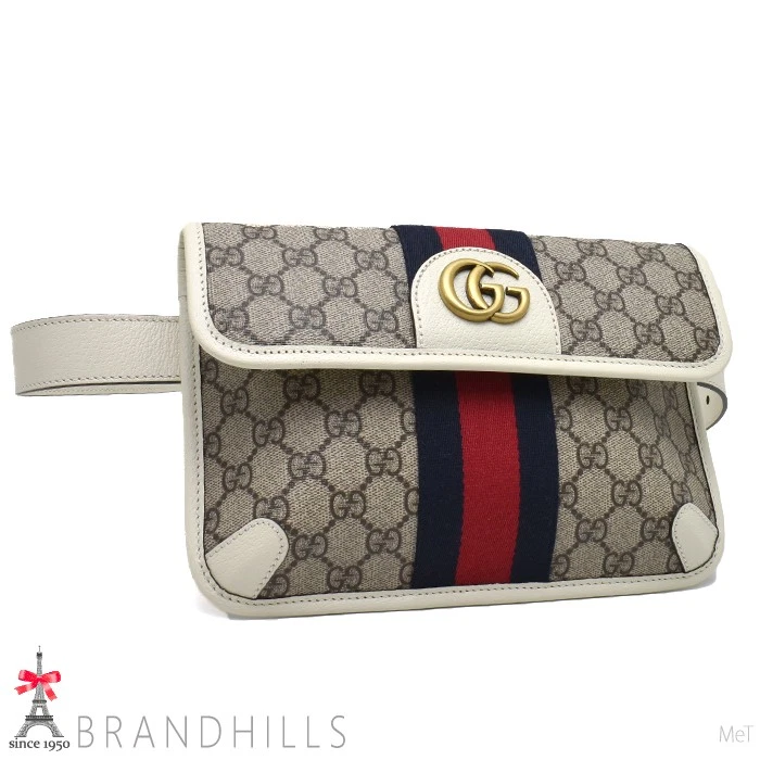 Gucci sac ceinture femme s GG Supreme Off Deer beige blanc body bag 674081 GUCCI