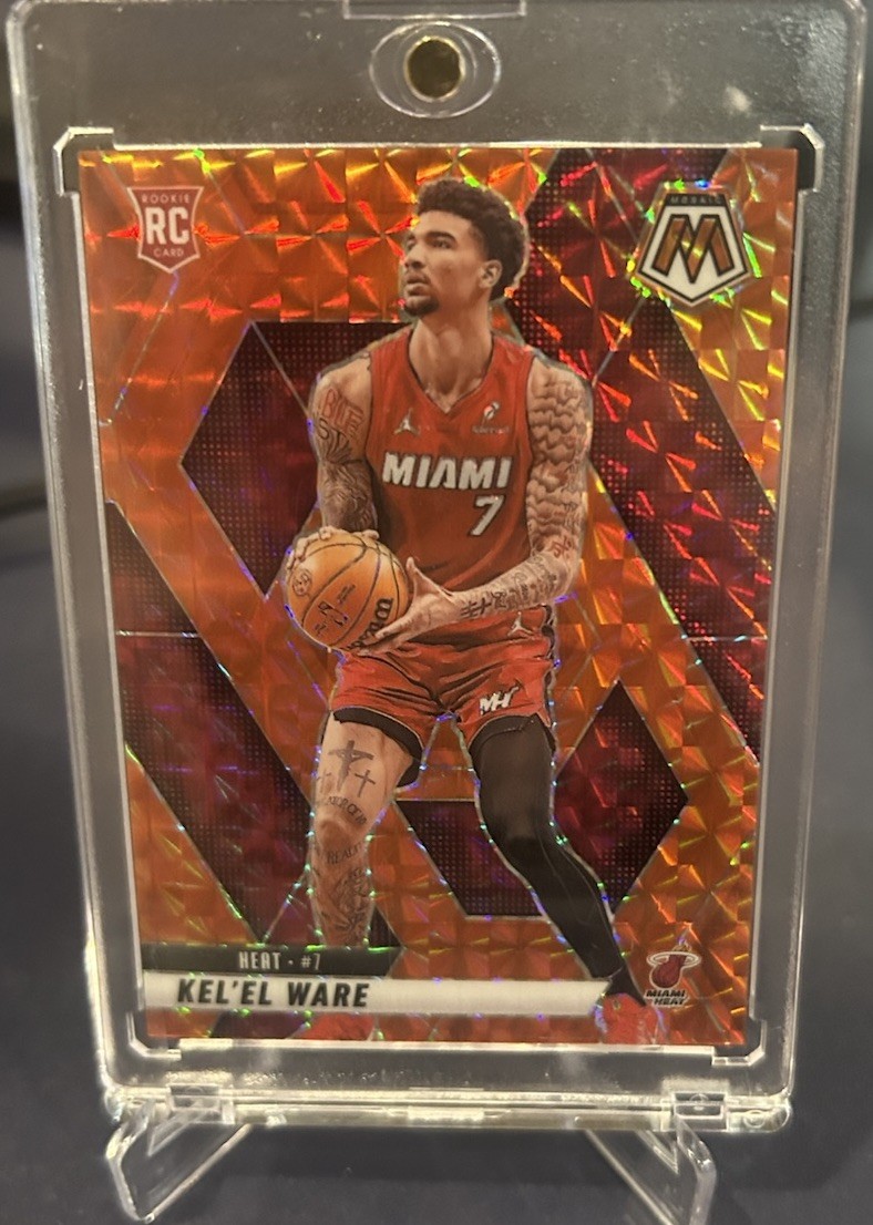 2024-25 Panini Mosaic - Rookies Kel'el Ware #232 Orange Mosaic Prizm /249 (RC)