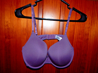 PURPLE BALCONETTE BRA, UNDERWIRE, MEDIUM LINING, SIZE 38 D, NWOT