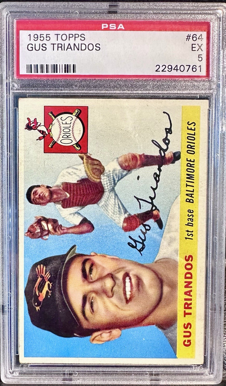 1955 Topps - Gus Triandos #64 PSA 5