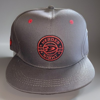 ANAHEIM DUCKS HEROES NIGHT PROMO SNAPBACK FIRE FIGHTERS NWOT DARK GRAY/RED